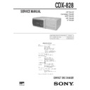 Sony CDX-828 Service Manual