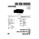Sony CDX-900, CDX-900RDS (serv.man2) Service Manual