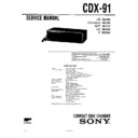 Sony CDX-91 Service Manual
