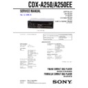 cdx-a250, cdx-a250ee service manual
