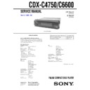 Sony CDX-C4750, CDX-C6600 Service Manual