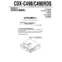Sony CDX-C490, CDX-C490RDS (serv.man2) Service Manual