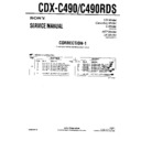 Sony CDX-C490, CDX-C490RDS (serv.man3) Service Manual