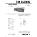 Sony CDX-C5000RV Service Manual