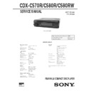 Sony CDX-C570R, CDX-C580R, CDX-C580RW Service Manual