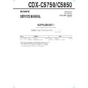 Sony CDX-C5750, CDX-C5850 (serv.man2) Service Manual