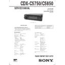 Sony CDX-C5750, CDX-C5850 Service Manual