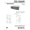 Sony CDX-C5850R, CDX-C5850RW Service Manual