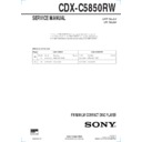 Sony CDX-C5850RW Service Manual