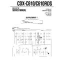 Sony CDX-C610, CDX-C610RDS (serv.man2) Service Manual