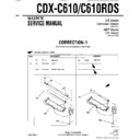 Sony CDX-C610, CDX-C610RDS (serv.man4) Service Manual