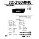 Sony CDX-C610, CDX-C610RDS Service Manual