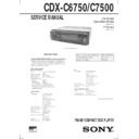 Sony CDX-C6750, CDX-C7500 Service Manual
