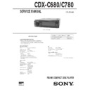 Sony CDX-C680, CDX-C780 Service Manual