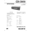 Sony CDX-C6850 Service Manual