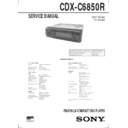 Sony CDX-C6850R Service Manual