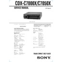 Sony CDX-C7000X, CDX-C7050X Service Manual