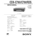 Sony CDX-C760, CDX-C760RDS Service Manual