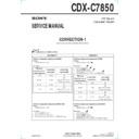 Sony CDX-C7850 (serv.man3) Service Manual