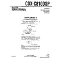 Sony CDX-C810DSP (serv.man2) Service Manual
