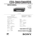 Sony CDX-C860, CDX-C860RDS Service Manual