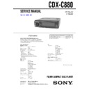 Sony CDX-C880 Service Manual
