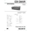 Sony CDX-C8850R Service Manual
