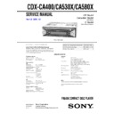 Sony CDX-CA400, CDX-CA530X, CDX-CA580X, CXS-5300 Service Manual
