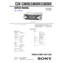 cdx-ca650, cdx-ca650v, cdx-ca650x service manual