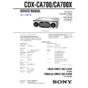Sony CDX-CA700, CDX-CA700X Service Manual