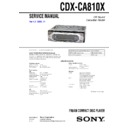 Sony CDX-CA810X Service Manual