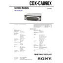 Sony CDX-CA890X Service Manual