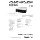 Sony CDX-DAB500A, CDX-DAB500U Service Manual