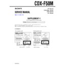 Sony CDX-F50M (serv.man2) Service Manual