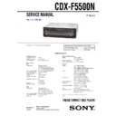 Sony CDX-F5500N Service Manual