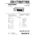 Sony CDX-F7700, CDX-F7705X Service Manual