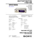 Sony CDX-F7710, CDX-F7710S, CDX-F7715X, CDX-F7750, CDX-F7750S Service Manual
