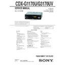 Sony CDX-G1170U, CDX-G3170UV Service Manual