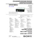 Sony CDX-G2000UE, CDX-G2000UI, CDX-G2001UI, CDX-G2050UI, CDX-G2050UP, CDX-G2070UI, CDX-G2080IM Service Manual