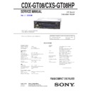 Sony CDX-GT08 Service Manual