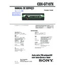 Sony CDX-GT107X Service Manual
