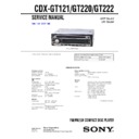 Sony CDX-GT121, CDX-GT220, CDX-GT222 Service Manual