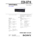 Sony CDX-GT16 Service Manual
