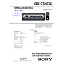 Sony CDX-GT207XC Service Manual