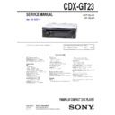 Sony CDX-GT23 Service Manual