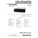 Sony CDX-GT24, CDX-GT28 Service Manual