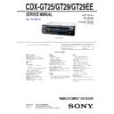 Sony CDX-GT25, CDX-GT29, CDX-GT29EE Service Manual