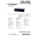 Sony CDX-GT25 Service Manual