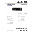 Sony CDX-GT255 Service Manual