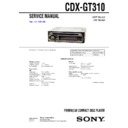 Sony CDX-GT310 Service Manual